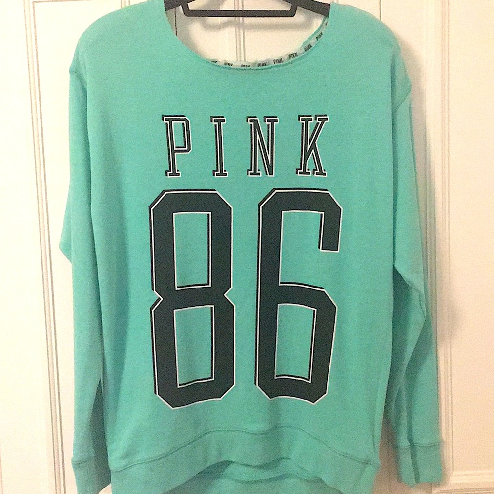 Victoria’s Secret PINK off-the-shoulder sweatshirt